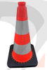 RC500G-1 20“ ”BLACK BASE PVC TRAFFIC CONE - EUROPEAN STD