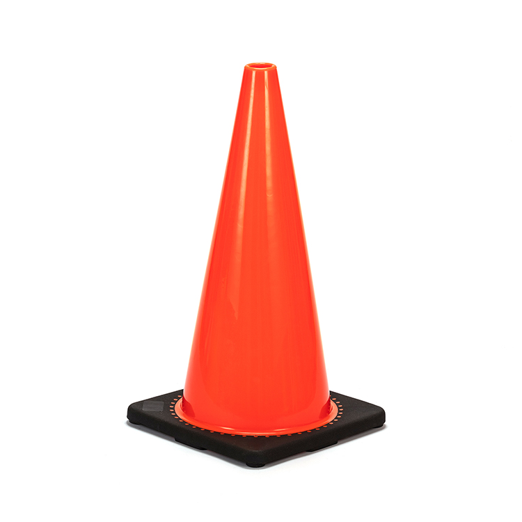 RC700B-1 28" HEAVY DUTY BLACK BASE PVC TRAFFIC CONE - AUSTRALIA MARKET