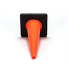 RC700C-3 HEAVY DUTY BLACK BASE PVC TRAFFIC CONE - AMERICAN STD