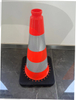 RC500G-1 20“ ”BLACK BASE PVC TRAFFIC CONE - EUROPEAN STD