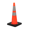 RC700C-3 HEAVY DUTY BLACK BASE PVC TRAFFIC CONE - AMERICAN STD