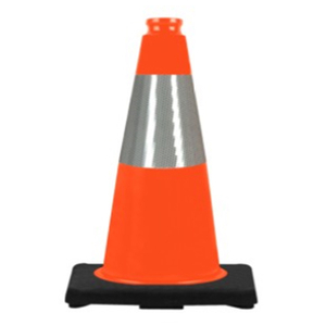 RC450G-1 GRIP HEAVY DUTY BLACK BASE PVC TRAFFIC CONE 