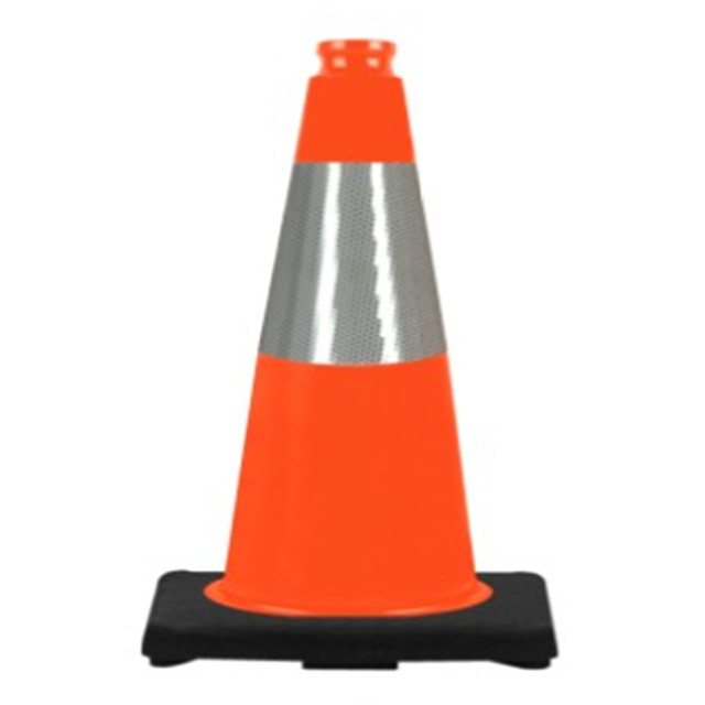 RC450G-1 GRIP HEAVY DUTY BLACK BASE PVC TRAFFIC CONE 