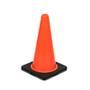 RC450C-1 18" HEAVY DUTY BLACK BASE PVC TRAFFIC CONE