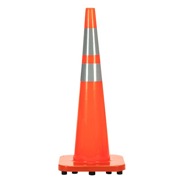 RC900D-3 36" SOLID FLOWING ORANGE PVC TRAFFIC CONE