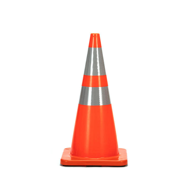 RC700D-2 FLOWING ORANGE BASE PVC TRAFFIC CONE