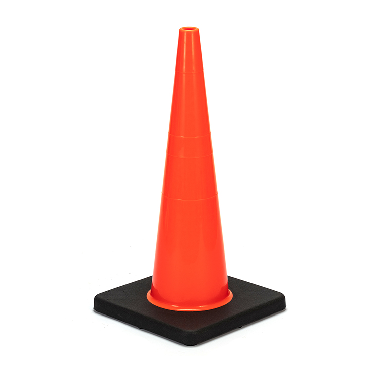 RC700C-5 HEAVY DUTY BLACK BASE PVC TRAFFIC CONE - AMERICAN STD