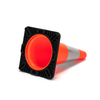 RC450C-1 18" HEAVY DUTY BLACK BASE PVC TRAFFIC CONE