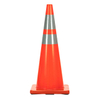 RC900D-1/2 36" SOLID FLOWING ORANGE PVC TRAFFIC CONE