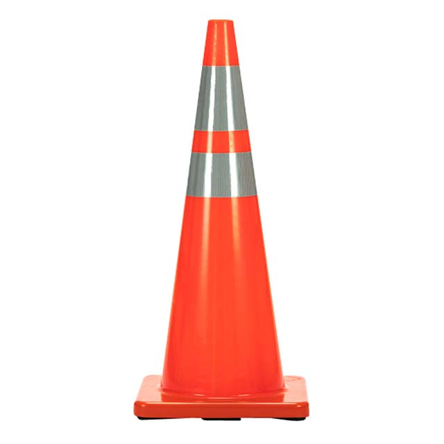 RC900D-1/2 36" SOLID FLOWING ORANGE PVC TRAFFIC CONE