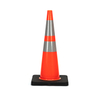 RC700C-4 HEAVY DUTY BLACK BASE PVC TRAFFIC CONE - AMERICAN STD