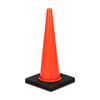 RC700C-4 HEAVY DUTY BLACK BASE PVC TRAFFIC CONE - AMERICAN STD