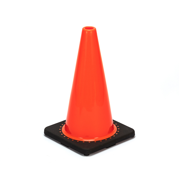 RC450B-1 18" HEAVY DUTY BLACK BASE PVC TRAFFIC CONE - AUSTRALIA MARKET