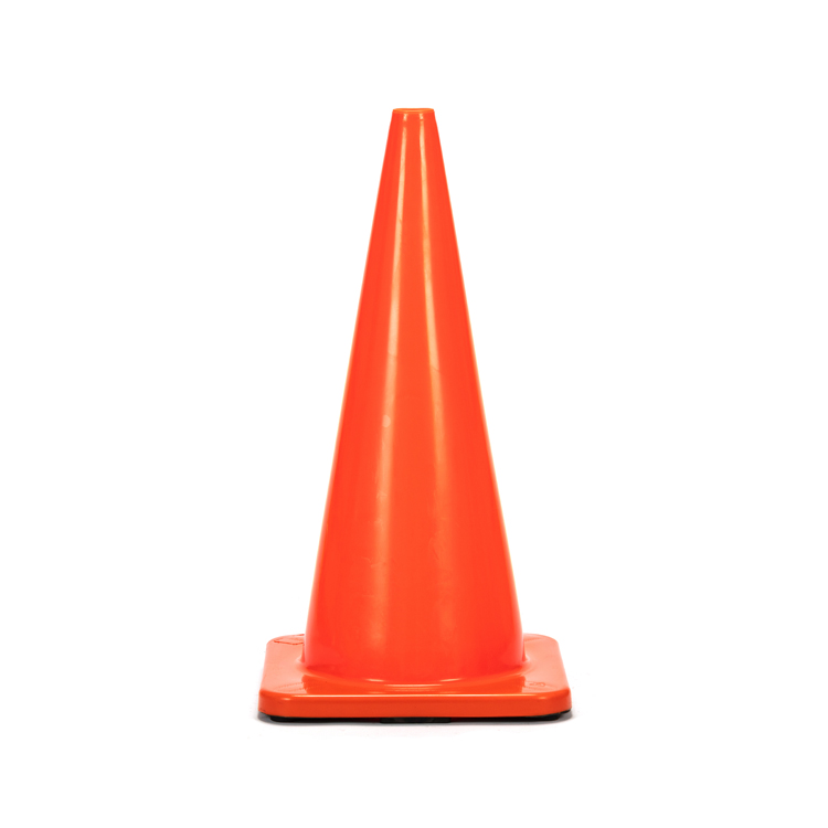 RC700D-2 FLOWING ORANGE BASE PVC TRAFFIC CONE