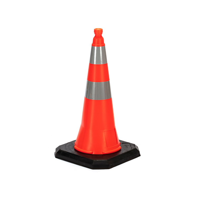 RC750PR-3 30" PE TRAFFIC CONE (RUBBER BASE)