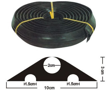 WP120-1 RUBBER CABLE PROTECTOR RAMP ROLL UP 