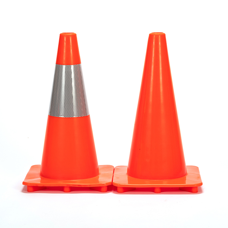 RC450A-2 SOLID ORANGE SLIM PVC TRAFFIC CONE