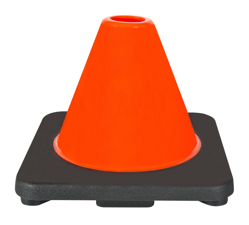 RC150C-1 HEAVY DUTY BLACK BASE PVC TRAFFIC CONE - AMERICAN STD